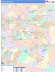 Inland Empire Metro Area Wall Map Color Cast Style